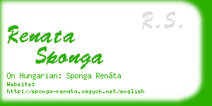 renata sponga business card